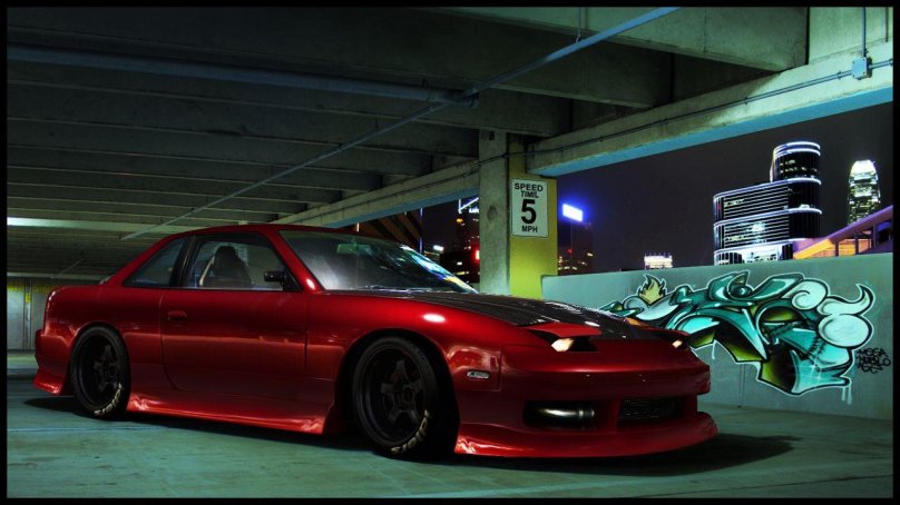 Nissan 240 SX ночь