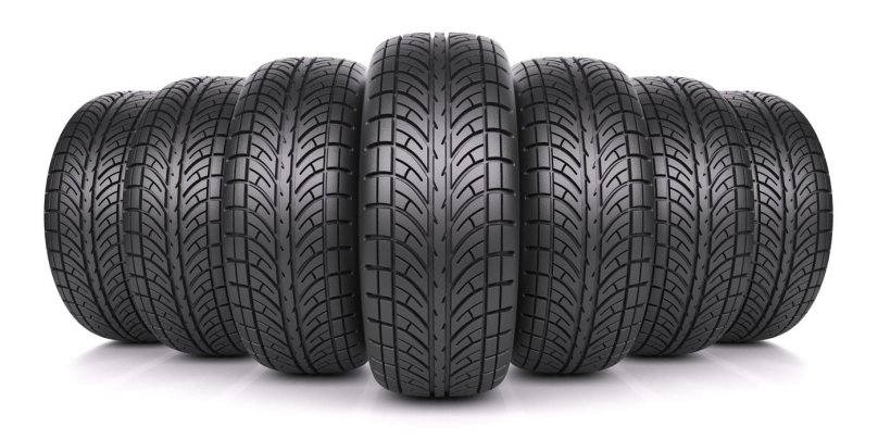 Резина на белом фоне