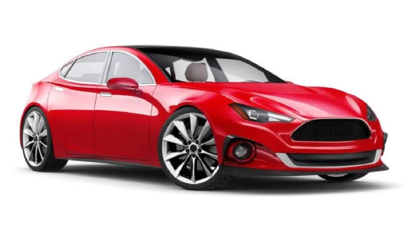 Красное авто на прозрачном фоне