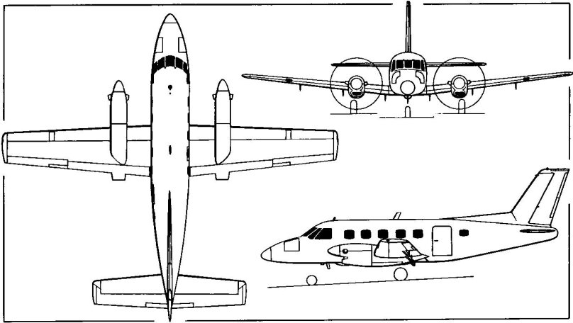 Embraer EMB 110 Bandeirante салон