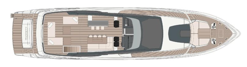 Яхта Рива 90 план палуб