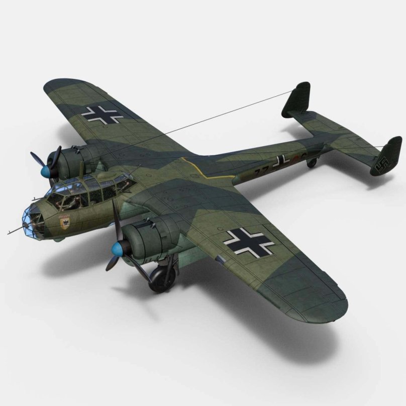 Бомбардировщик Dornier 17z-2 3д модель