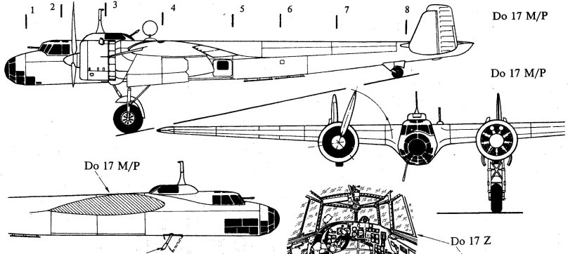 Dornier do 17 чертежи