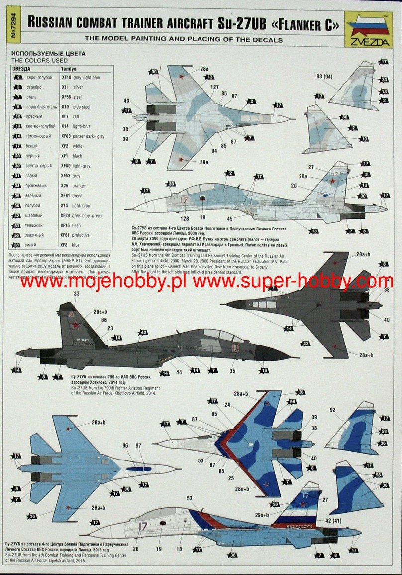 7294 Звезда 1/72 российский учебно-боевой самолёт Су-27уб