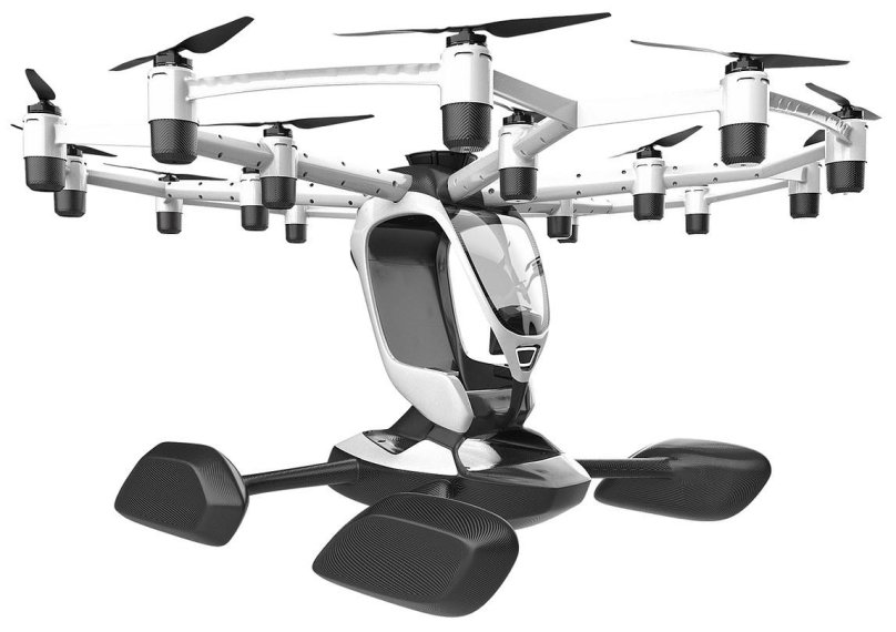 Дрон с одним пропеллером