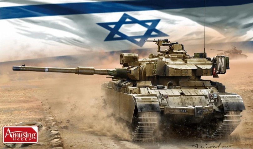 Израильский танк shot Kal Gimel с тараном Amusing Hobby