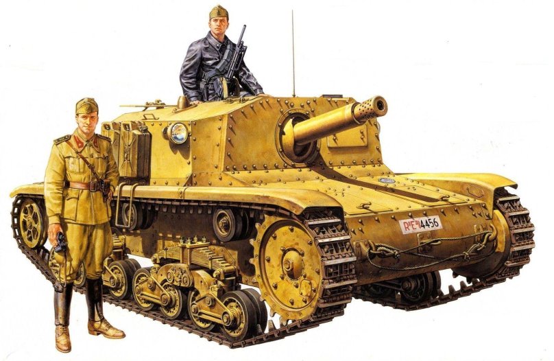 Итальянская САУ semovente m.40 da 75/18