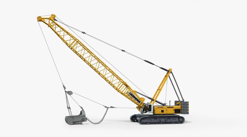 Одноковшовый экскаватор с драглайном