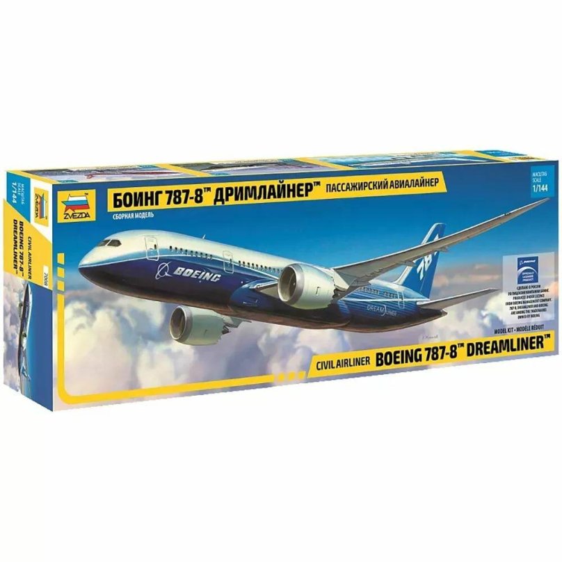 Звезда самолет "Боинг 787" 1/144