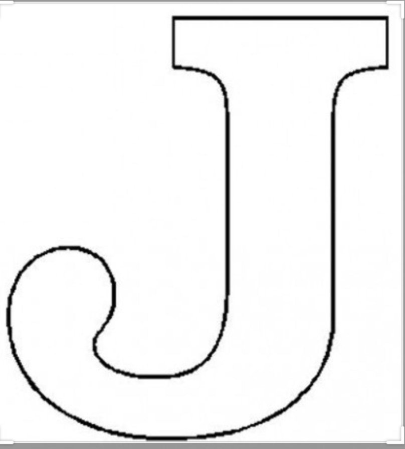 Трафарет буквы j