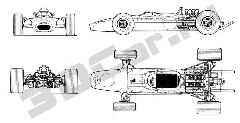 Лотус 49 чертеж