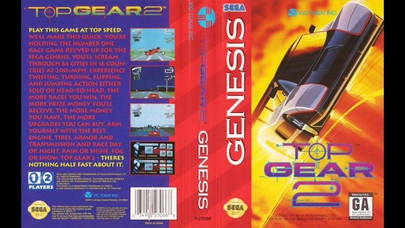 Top Gear 2 Sega обложка