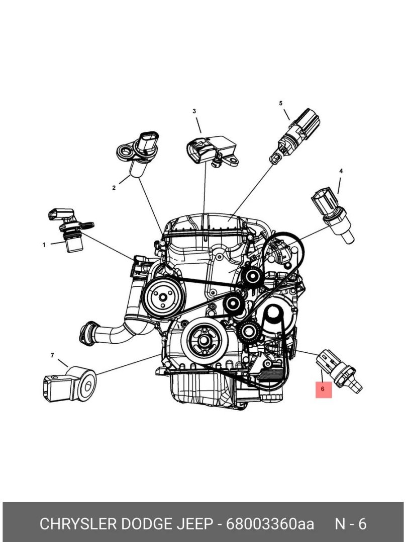 Датчики двигатель Крайслер 2.4 бензин