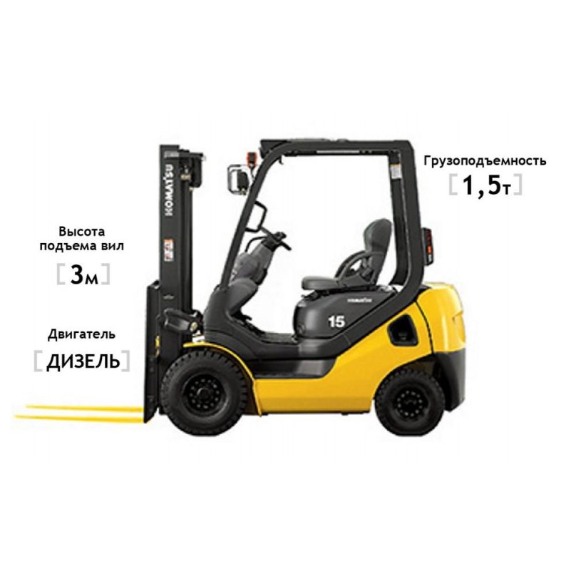 Вилочный погрузчик Komatsu fd25t-17