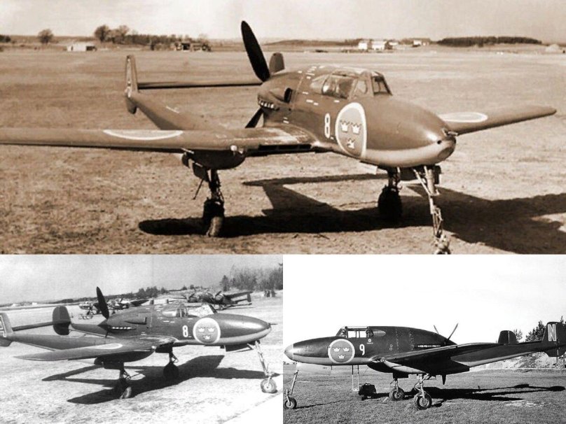 Самолет Saab j 21.