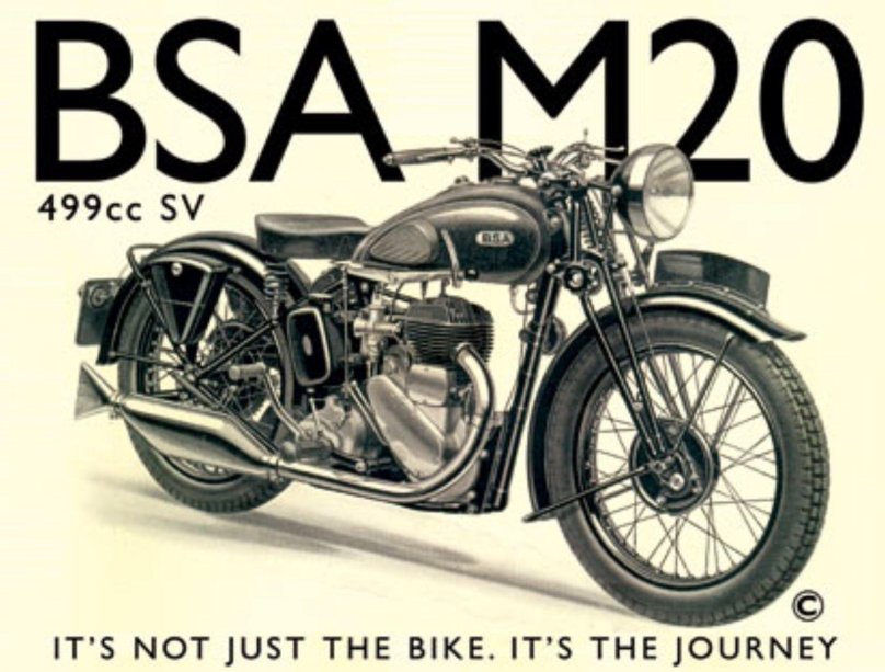 BSA m20 мотоцикл