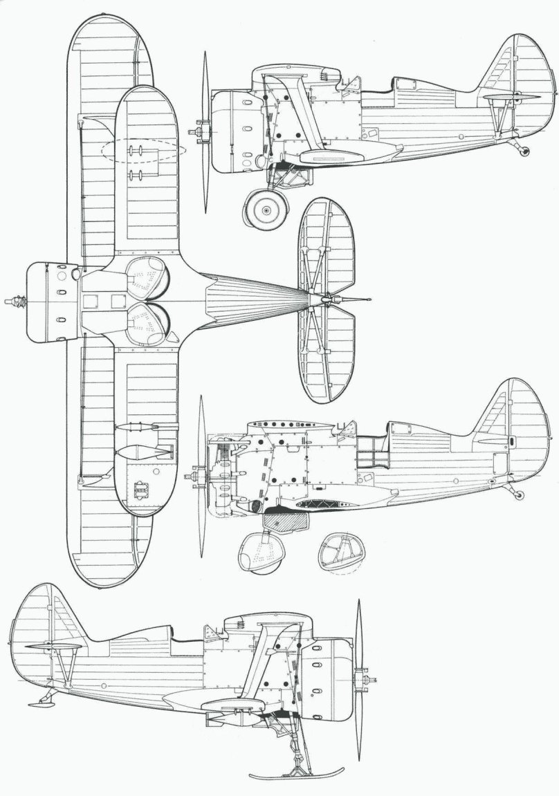И-153 Чайка чертеж
