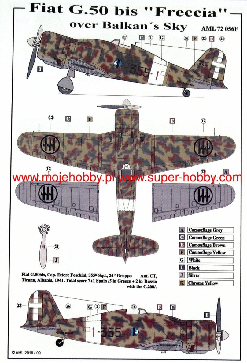 Fiat g.50 Freccia 1:72 Airfix