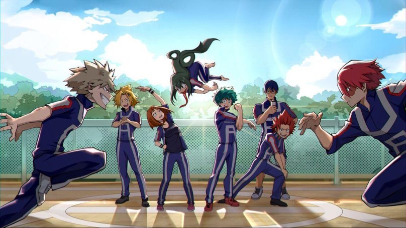 Аниме моя геройская Академия бой