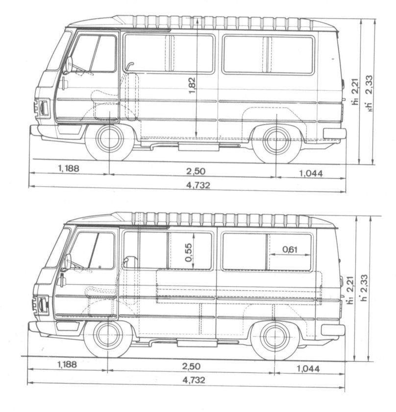 Микроавтобус чертеж