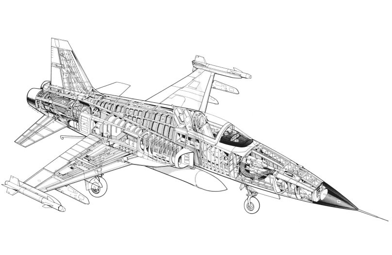 Northrop f-5 Компоновочная схема