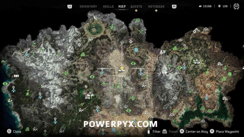 Horizon 2 Forbidden West карта мира