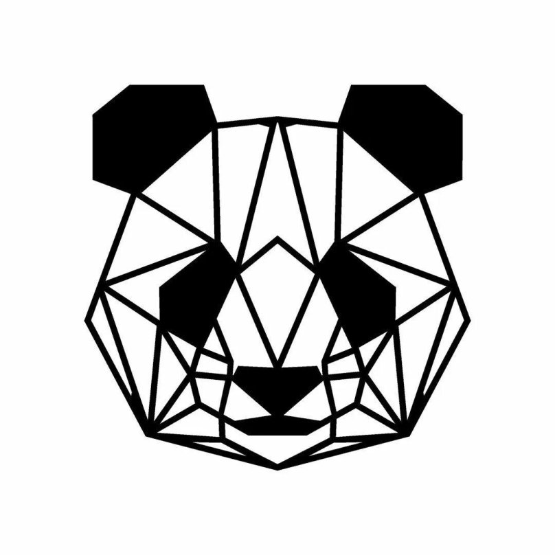 Панда в геометрическом стиле