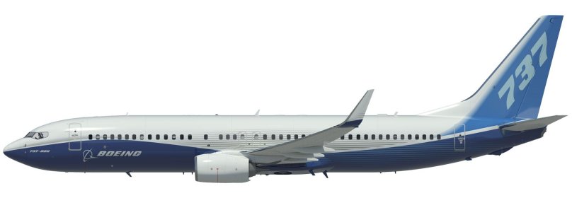 Boeing 737-800 вид сбоку