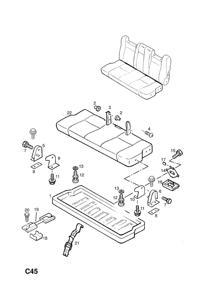 Сиденья Опель Монтерей