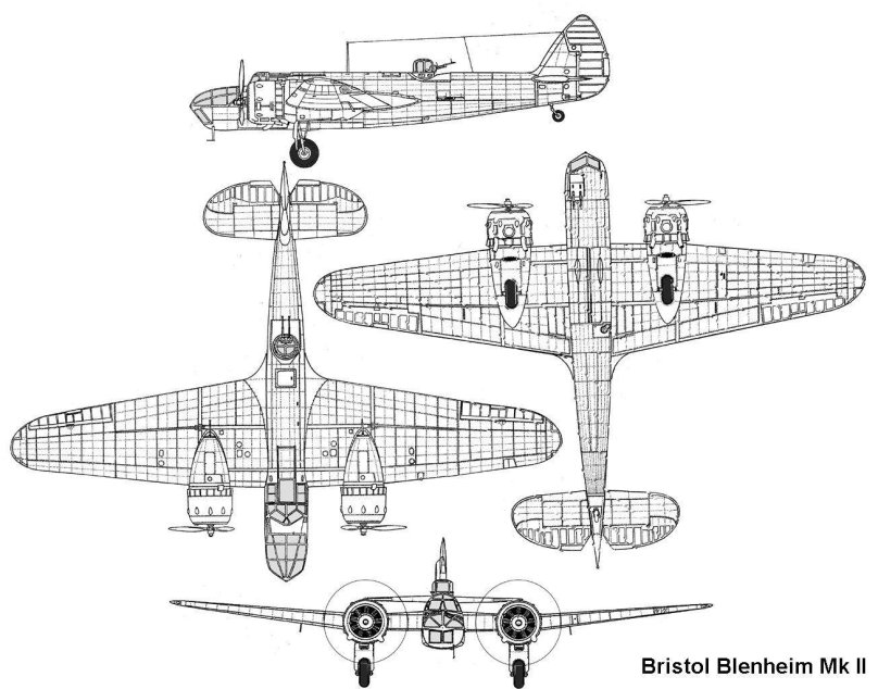 Bristol Blenheim чертежи