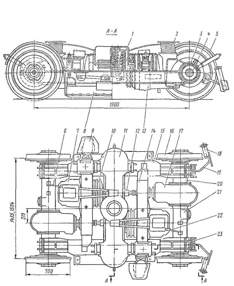 Тележка вагона Татра т3