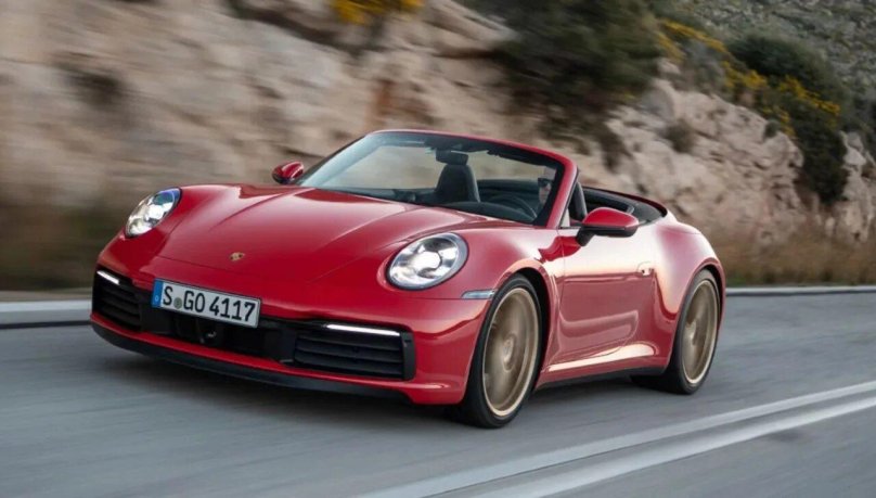 Porsche Red кабриолет