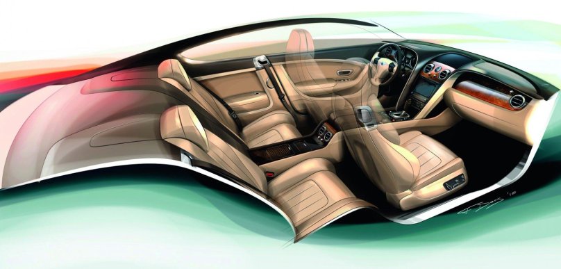 Салон автомобиля в разрезе