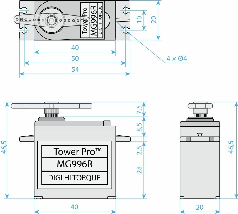 Сервопривод Tower Pro mg996r