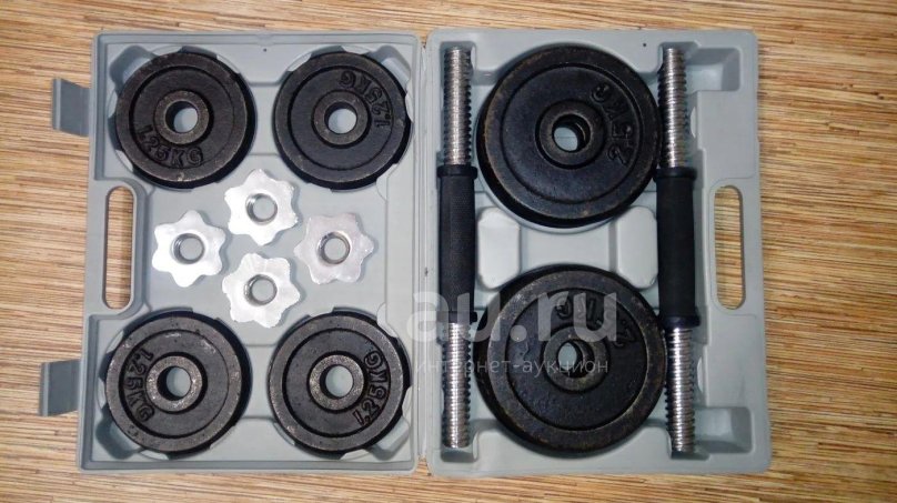 Набор гантелей в кейсе 20кг, арт. Ir92062, 2шт,