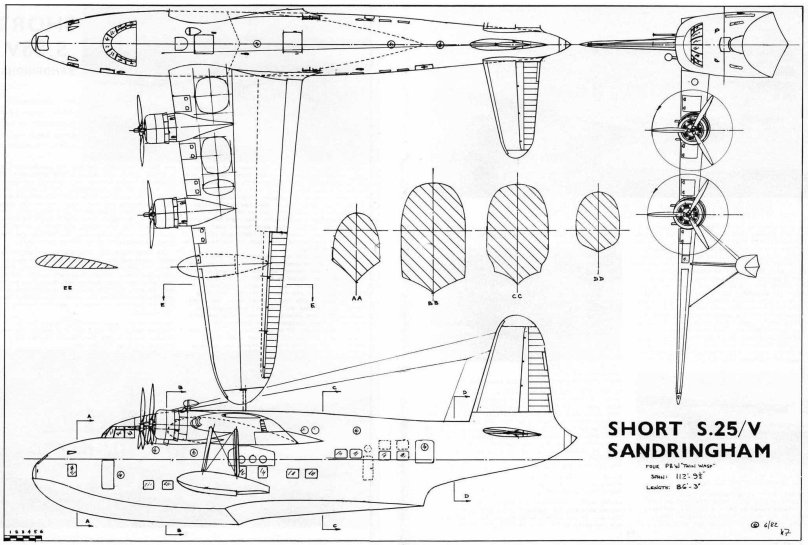 Short Sunderland чертежи