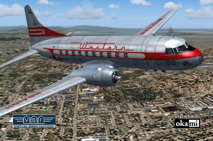 Самолёт cv990 texture fs2004