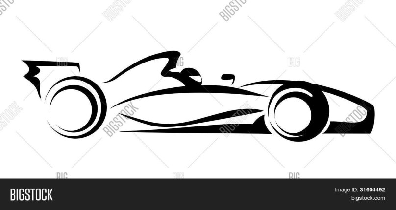 Силуэт гоночного авто