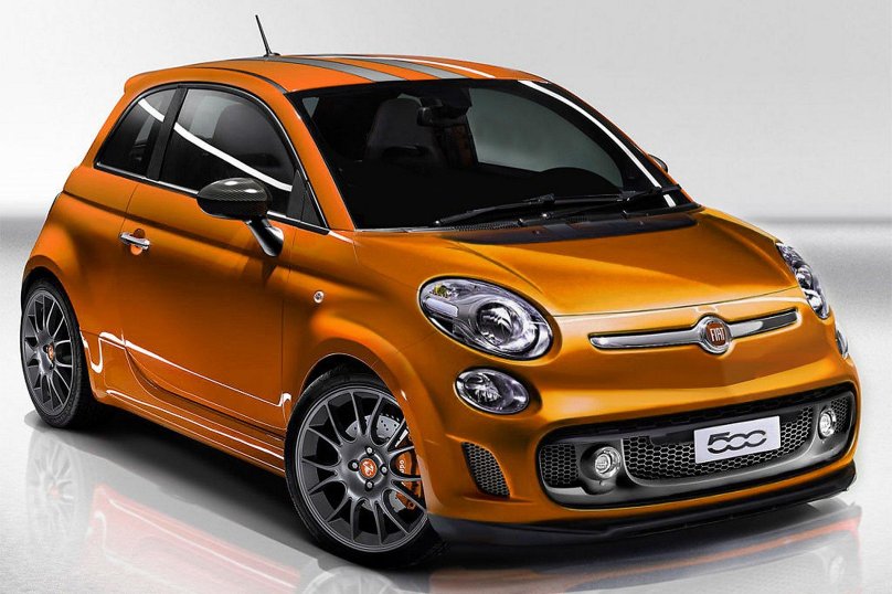 Оранжевый Фиат 500