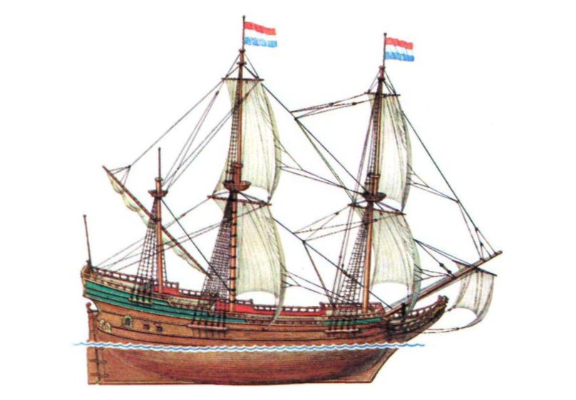 Голландский флейт 17 века