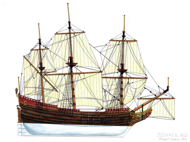 Голландский флейт Zeehaen 1639