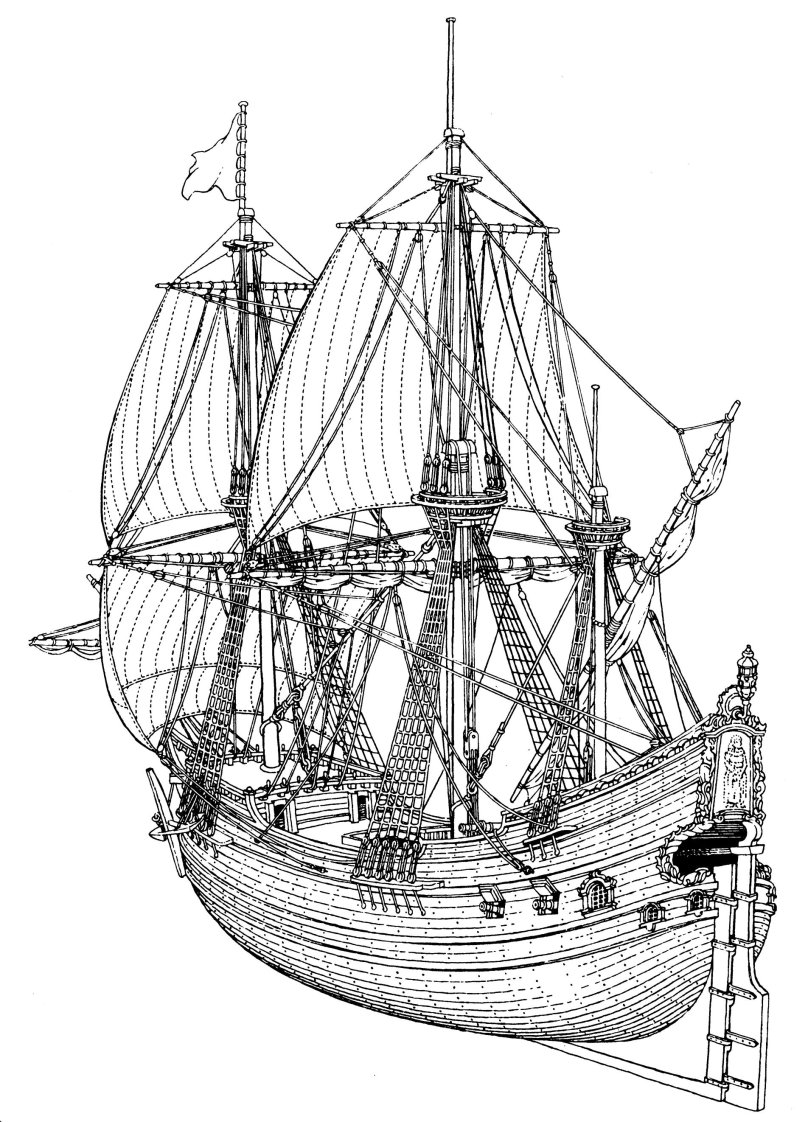 Флейт корабль 17 века