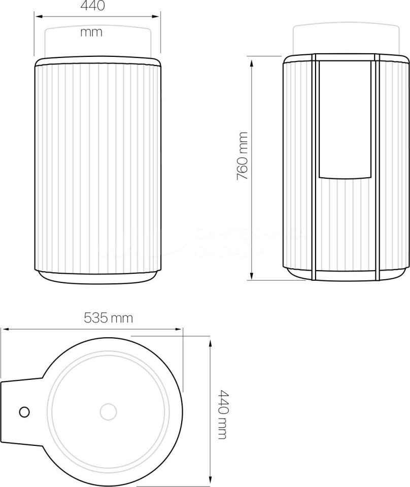 Тумба с раковиной stworki Lotus 107 White