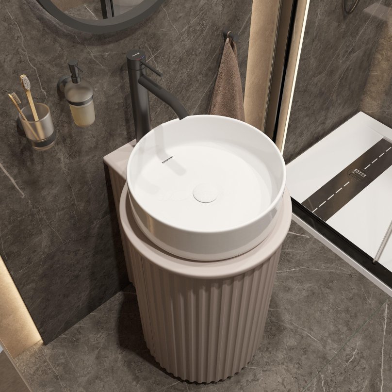 Раковина Lotos-110 (литьевой мрамор)