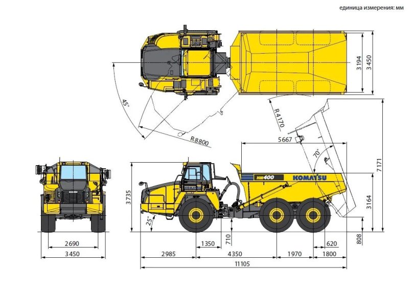 Komatsu hm400-3mo