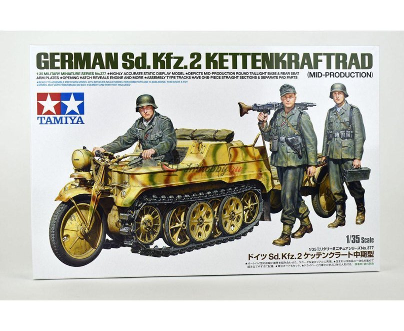 Tamiya 35377 SDKFZ 2 Kettenkraftrad немецкий гусеничный мотоцикл 1/35