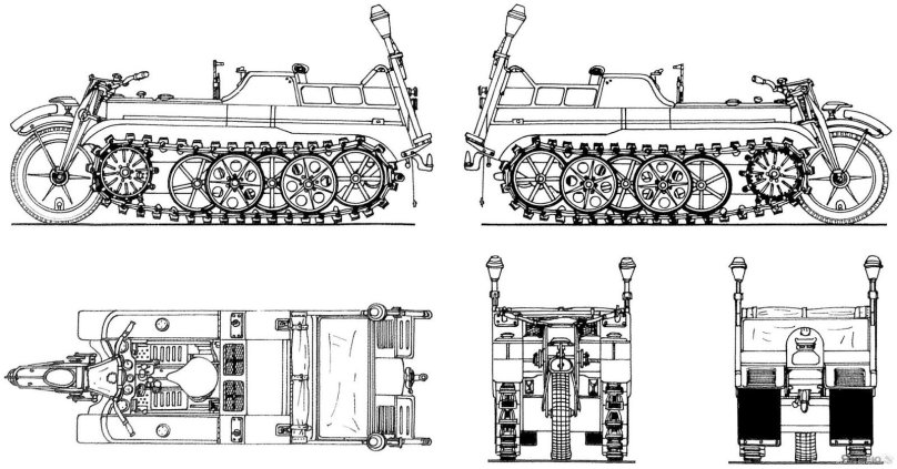 SD KFZ 2 Kettenkrad чертеж