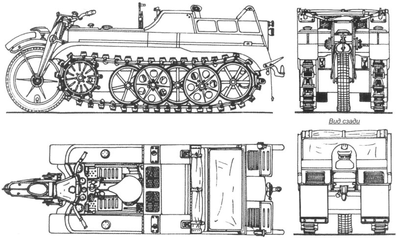 SD KFZ 2 Kettenkrad чертеж