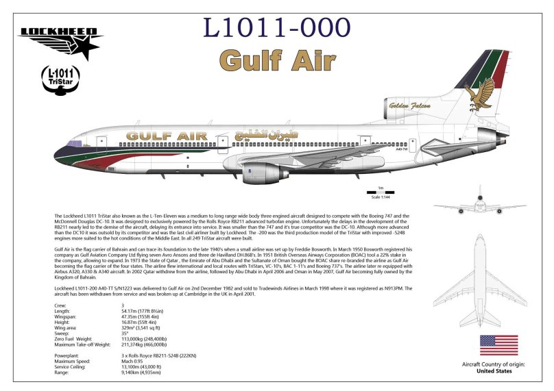 Lockheed l-1011 Tristar чертеж