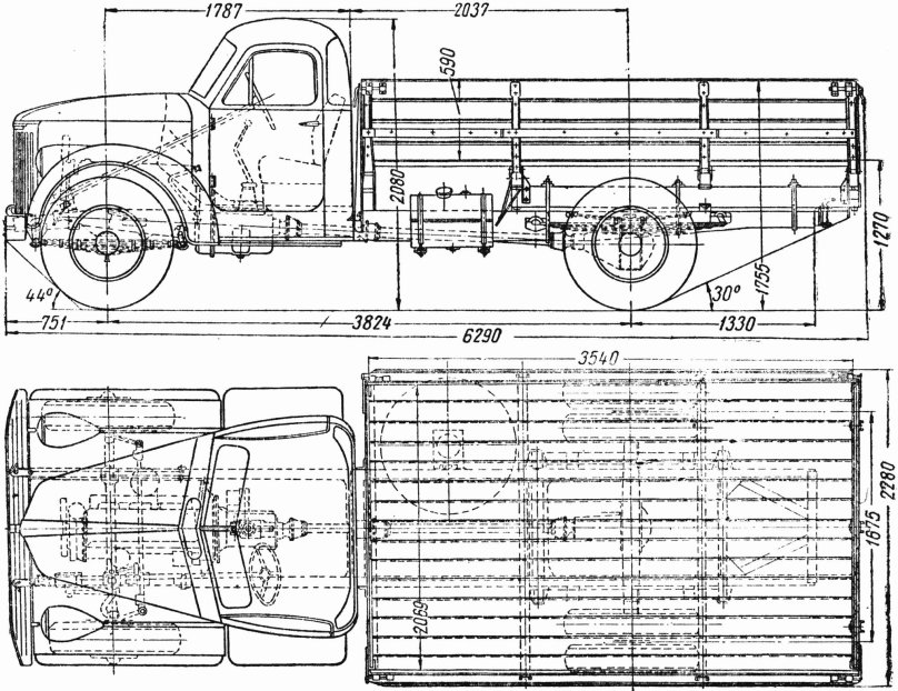 Чертеж Урал-355м